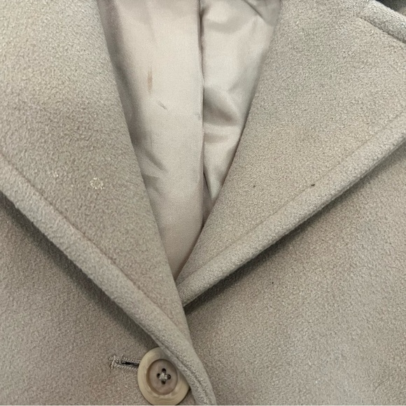 L.L. Bean Tan Lambswool Polo Three-Quarter Coat - Picture 5 of 9